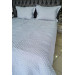 Washed Zigzag Double Bedspread Light Gray