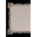 مفرش/غطاء طاولة من قماش مخملي/القطيفة لون كابتشينو Yasemin