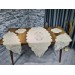 Brown 5-Piece Dining Table Runner Set