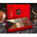 Turkish Delight And Dragee Mix Deluxe Wooden Box Red Color From Hafez Mustafa