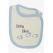 Baby Food Bib Embroidered White (Standard)