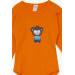 Baby Boy Snapped Body Teddy Bear Printed Orange (9 Months-3 Years)