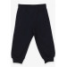 Baby Boy Sweatpants Printed Navy Blue (9 Months-3 Years)
