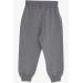 Baby Boy Sweatpants Embroidered Gray Melange (1.5-2 Years)