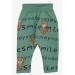 Baby Boy Tracksuit Set Teddy Bear Printed Mint Green (9 Months-3 Years)