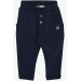 Baby Boy Tracksuit Set With Pocket Button Accessory Navy Blue (6 Months-2 Years)
