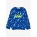 Baby Boy Tracksuit Set Skater Boy Patterned Saxe Blue (9 Months-3 Years)