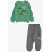 Baby Boy Tracksuit Set Cute Animals Printed Mint Green (9 Months-3 Years)