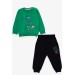 Baby Boy Tracksuit Set Racing Themed Green (9 Months-1 Years)