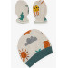 Baby Boy Hospital Release Pack Of 5 Desert Themed Cactus Pattern Cream (0-3 Months)