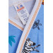 Baby Boy Hospital Release Pack Of 5 Forest Themed Animal Patterned Saks Blue (0-3 Months)