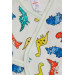 Baby Boy Hospital Release Pack Of 5 Cute Dinosaurs Patterned White (0-3)