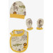 Baby Boy Hospital Release Pack Of 5 Cute Animals Patterned Cream (0-3)