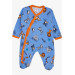 Baby Boy Hospital Release Pack Of 8 Forest Themed Animals Patterned Saks Blue (0-3 Months)