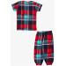 Baby Boy Short Sleeve Pajama Set Checkered Mixed Color (9 Months-3 Years)