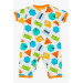 Baby Boy Short Sleeve Rompers Cute Geometric Shapes White (0-6 Months)