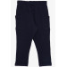 Baby Boy Pants With Pockets And Lace Navy Blue (9 Months-2 Years)