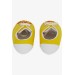 Erkek Bebek Patik Ayakkabı Yazı Nakışlı Sarı (18 Numara-19 Numara)