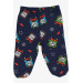 Baby Boy Booties Bottom Cute Train Patterned Navy (0-3 Months-)