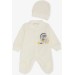 Newborn Baby Girl Embroidered Bodysuit Light Beige (0-3Mths-6Mths)