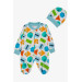 Baby Boy Booties Jumpsuit Cute Geometric Shapes Patterned White (0-6 Months)