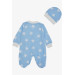 جمبسوت للأولاد الرضع بنمط نجوم أزرق فاتح (0-6 أشهر)