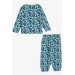 Newborn Baby Boy's Pajamas Set With Color Pattern (9Mths-3Yrs)