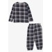 Baby Boy Pajamas Set Plaid Patterned Mix Color (9 Months-3 Years)