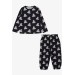 Baby Boy Pajama Set Melting Snowman Patterned Black (9 Months-3 Years)