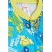 Newborn Baby Boys Pajamas Set Buttons Printed Blue Color (4 Months-1 Year)