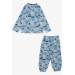 Baby Boy Pajama Set Skater Patterned Ice Blue (9 Months-3 Years)