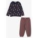Baby Boy Pajamas Set Cookie Pattern Navy Blue (9 Months-3 Years)