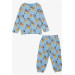 Baby Boy Pajamas Set Happy Puppy Patterned Light Blue (9 Months-3 Years)