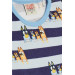 Baby Boy Pajamas Set Cute Puppy Patterned Striped Blue (9 Months-3 Years)