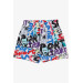 Baby Boy Shorts Colored Text Printed Elastic Waist Laced Mixed Color (9 Months-3 Years)