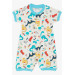 Baby Boy Short Rompers Dinosaur Patterned White (0-9 Months)