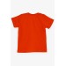Newborn Baby Boy Dinosaur Printed T-Shirt Orange (9Mths-3Yrs)
