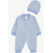 افرول (جمبوست) للأولاد حديثي الولادة مزين برسومات قنفذ لون ازرق (0-6 شهور)
