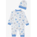 Baby Boy Rompers Cute Baby Elephant Patterned White (0-6 Months)