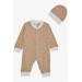 Baby Boy Rompers Star Patterned Light Brown (0-6 Months)