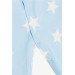 Baby Boy Rompers Star Patterned Baby Blue (0-3 Months-6 Months)