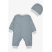 Baby Boy Jumpsuit Star Patterned Mint Green (0-3 Months)