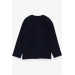 Baby Boy Long Sleeve T-Shirt With Pocket Navy Blue (9 Months-3 Years)