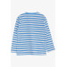 Baby Boy Long Sleeve T-Shirt Striped Light Blue (9 Months-3 Years)