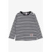 Baby Boy Long Sleeve T-Shirt With Popsicle Striped Bus Printed Black (9 Months-3 Years)