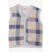Baby Boy Vest Plaid Patterned Mixed Color (0-3 Months)
