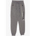 Boys' Silver Sports Pants With Pockets