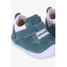 حذاء للأولاد حديثي الولادة من الجلد الشامواه بلاصق فيلكرو لون اخضر نعناعي (مقاس 19-22)