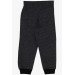 Boy's Sweatpants Black Melange (1.5-5 Years)