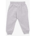 Boy's Sweatpants Printed Pockets Light Gray Melange (1.5-5 Years)